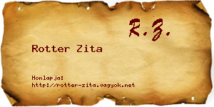 Rotter Zita névjegykártya